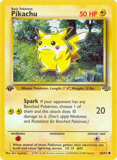 Pokemon Trading Card Game - Pikachu Jungle Common60 Unlimited