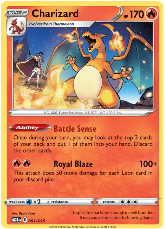 Pokemon Trading Card Game - Charizard McDonald's Promos 2024 Promo001/015 Normal
