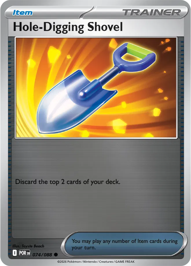 Pokemon Trading Card Game - Hole-Digging Shovel Perfect Order Common074/088 Reverse Holofoil