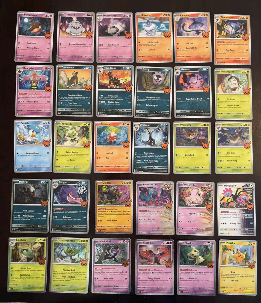 Pokemon Trading Card Game - Pokemon 2024 Halloween Trick or Trade COMPLETE SET (30 Cards)