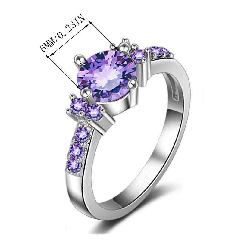 Mystique Silver Amethyst Ring (Size 8)