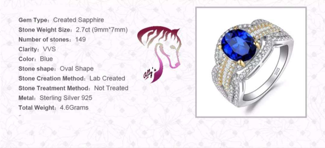 Blue Sapphire Engagement Ring