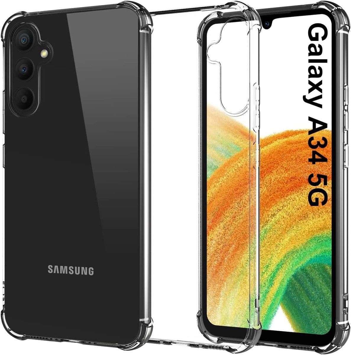 Samsung A34 5G - Protective Shockproof Transparent Gel Case
