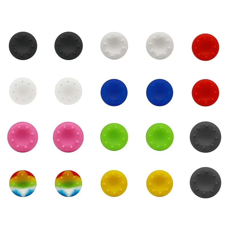 Analog thumb rubber grips compatible with playstation 3 and xbox 360 controllers - assorted colours