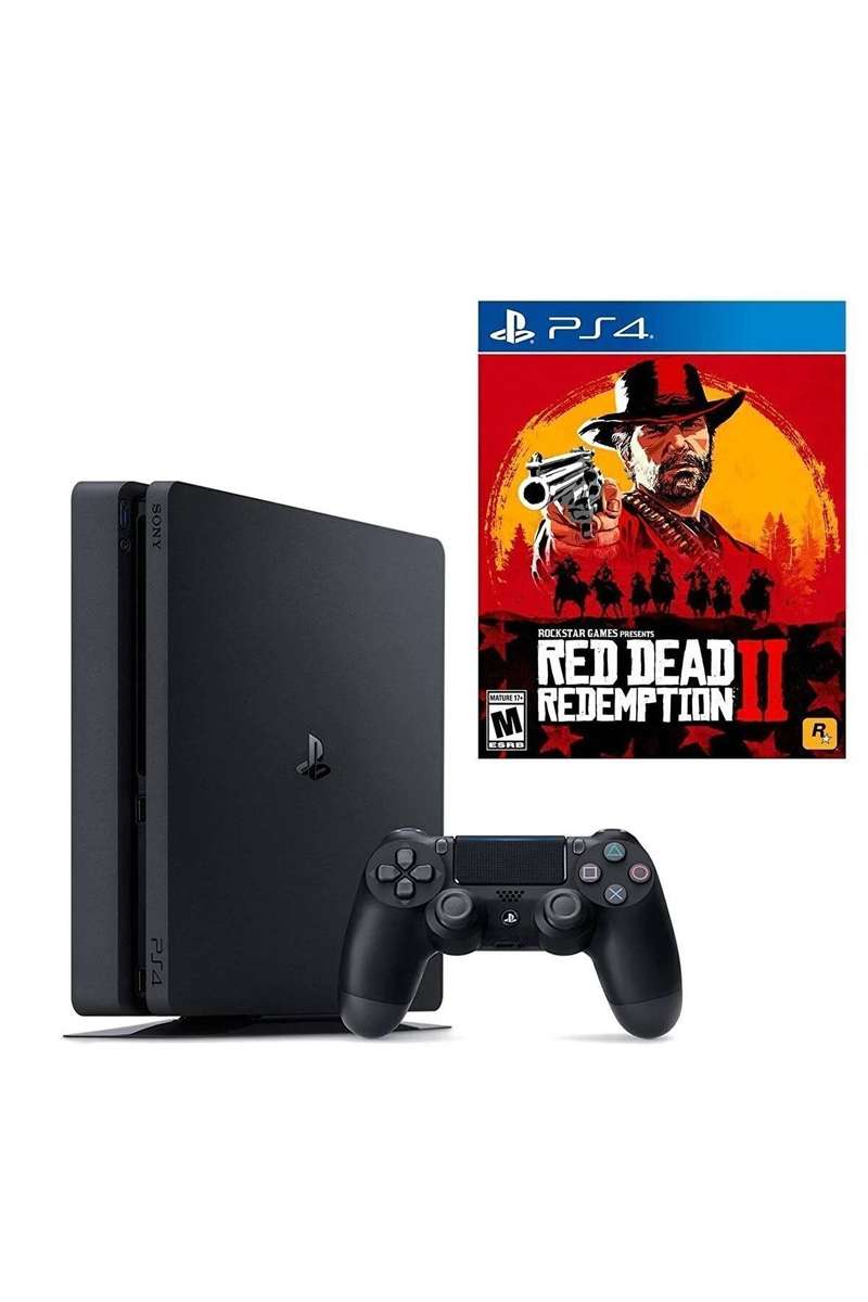 Ps4 slim console 500GB- Red Dead Redemption 2 (+HDR) including 1x controller and cables