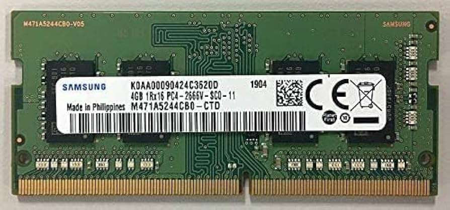 Samsung pc4- 2666V SC0-11 4GB DDR4 Ram - laptop ram