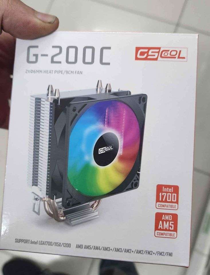 Gscool- G -200c rgb cpu - cooler 90mm fan and heatsink - amd am5 - fm1/ lga 115x 1200 1700