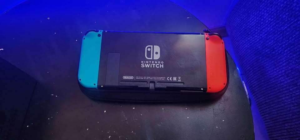 Nintendo switch console - with accessories - neon blue/neon red