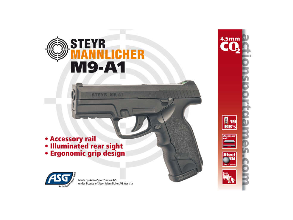 ASG STEYR MANNLICHER M9-A1 Non-Blowback, CO2 Gas Gun ,4.5mm BB  CO2 -BB Gas Gun