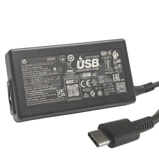HP Type C 65w Laptop Charger Slim Power Adapter 1P3K6AA