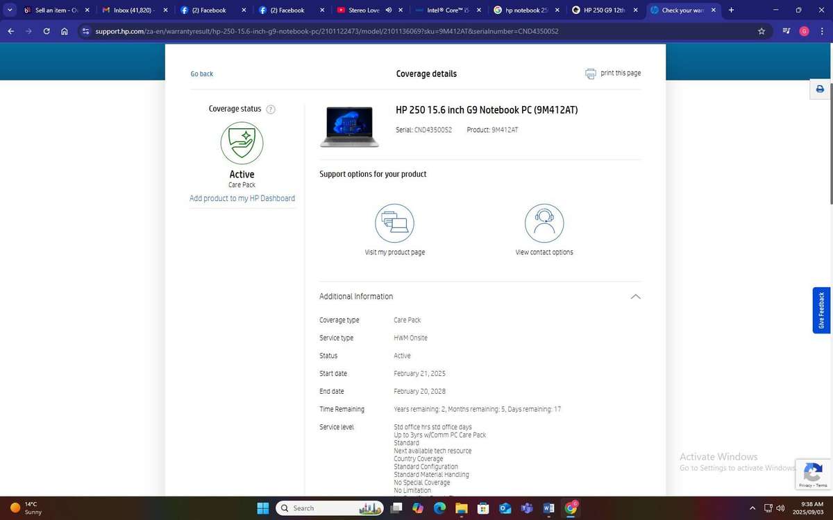 Hp Notebook 250 g9- (15.6`) deca-core - i5-12th gen, 16gb ram, 256gb nvme ssd