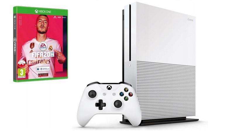 Xbox One S 1tb 4k UHD Console with Fifa 20 - accessories