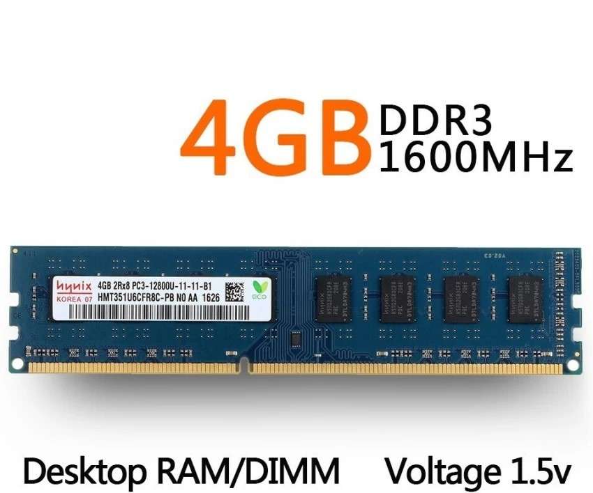 S K hynix 4gb 2Rx8 pc3-12800U -11-12-B1 ddr3 Ram- desktop ram