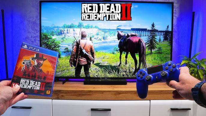 Ps4 slim console 500GB- Red Dead Redemption 2 (+HDR) including 1x controller and cables