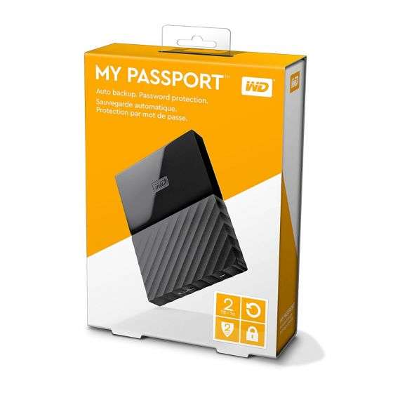 Western Digital-  2TB 2.5" External Drive- MY PASSPORT (WDBS4B0020BBK-08) -Black