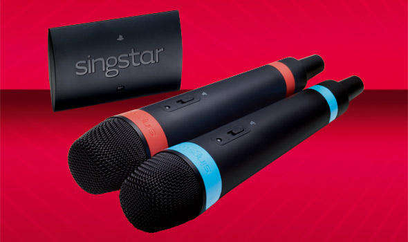 ps4/ ps3 Singstar Ultimate Party with 2X WIRELESS SINGSTAR MICROPHONES