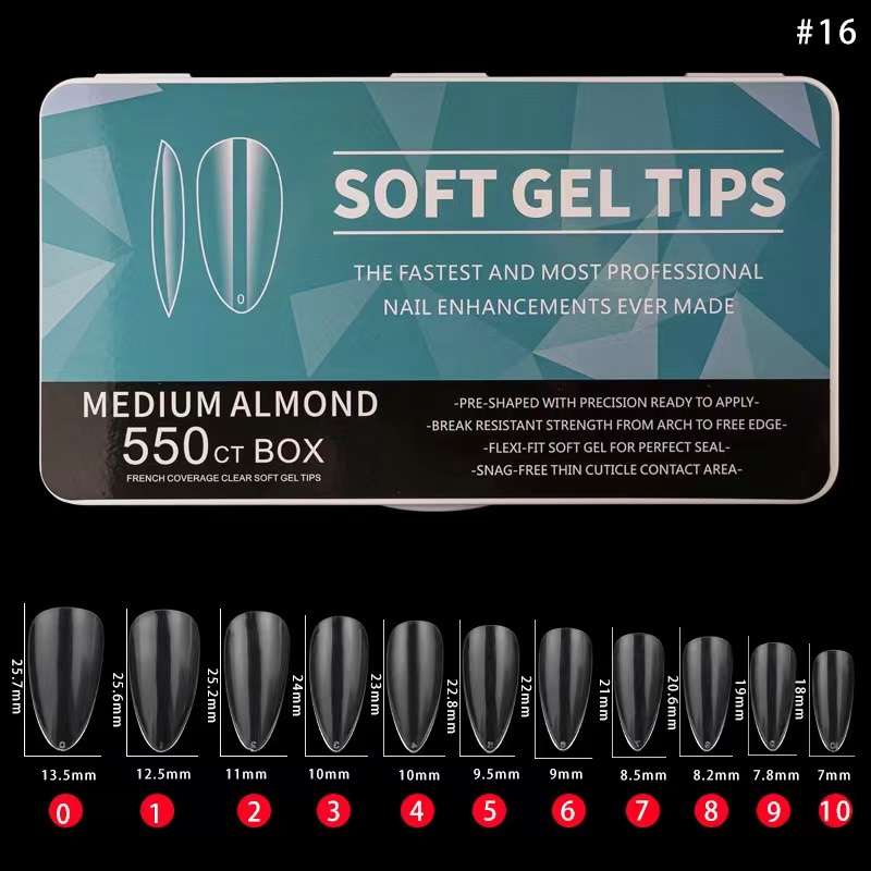 Soft Gel Tips  Medium Stiletto 550pcs