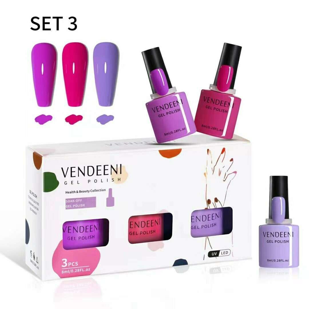 VENDEENI 3pcs/ Set 7.5ml Gel Polish Set 3