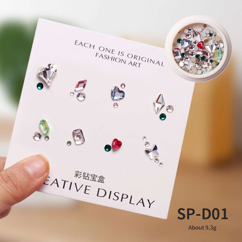 6 Grids Rhinestone Nail Decoration-  SP-D01