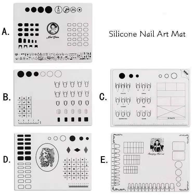 Silicone Nail Art Mat message number