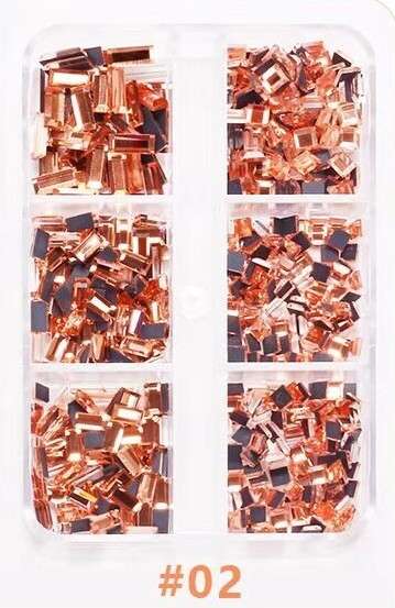 6 Grids Flat Bottom Rhinestone - 2