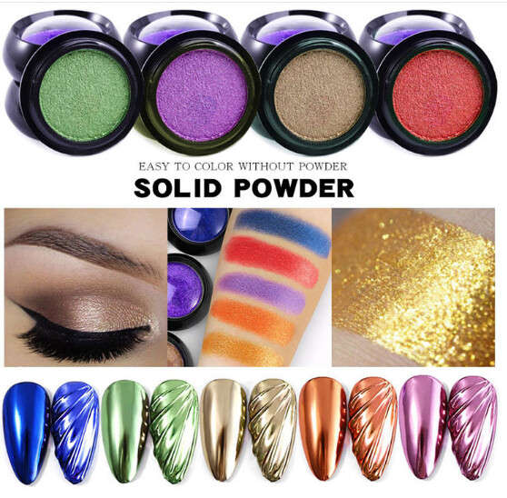 Solid Chrome Mirror Powder-   MESSAGE POT NUMBER