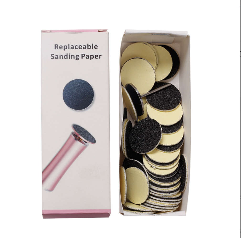 Replaceable Sanding Discs 50pcs with 1pc Metal for Electric Foot Files 120 grid -  35mm