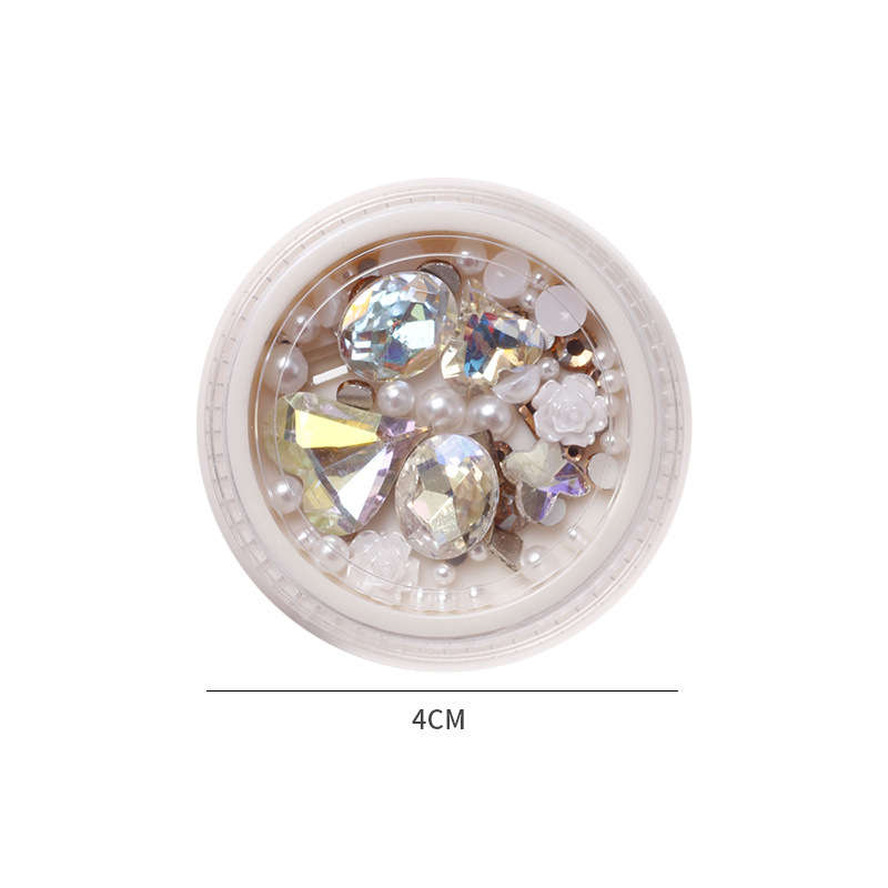 6 Grids Rhinestone Nail Decoration-  SP-D03