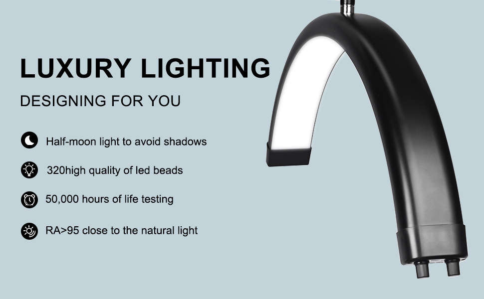 LED Moon Lamp BLACK 23 inches