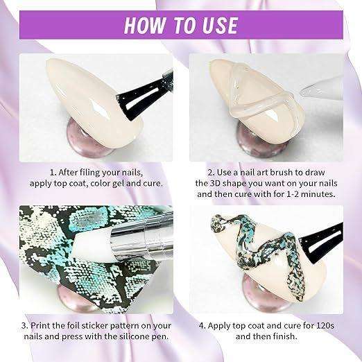 3D Nail Foil Glue 8ml Foil Transfer Gel