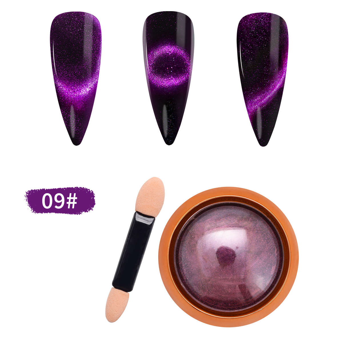 9D Cat Eye Powder message number