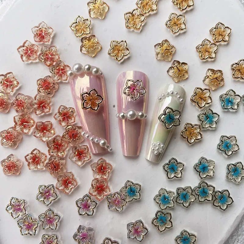 3D Ice Flower Nail Rhinestones 20pcs (Mix Colours )