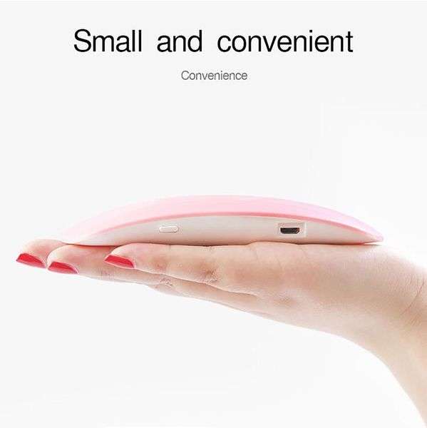 Mini UV LED Nail Lamp, Portable Gel Light Mouse Shape Pocket Size Nail Dryer with USB Cable for All