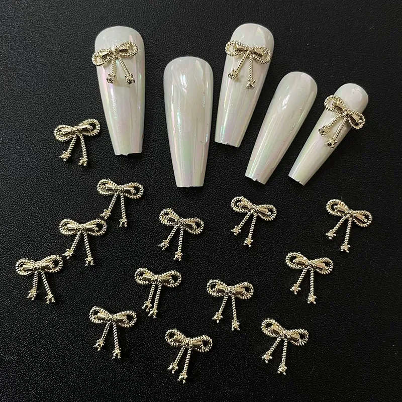 Alloy Butterfly Nail Rhinestones 10pcs -  Gold
