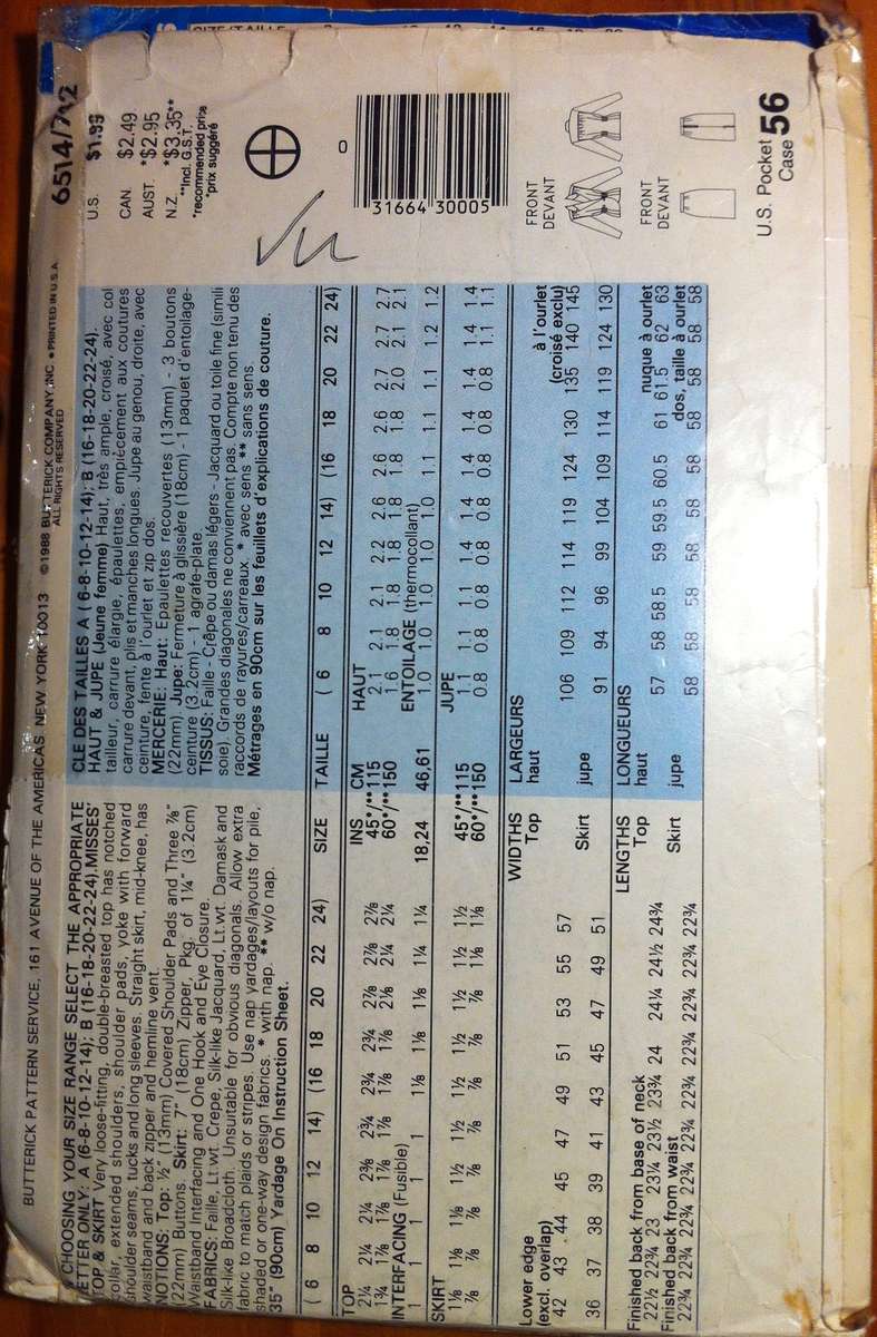 See & Sew 6514/742 Top and Skirt