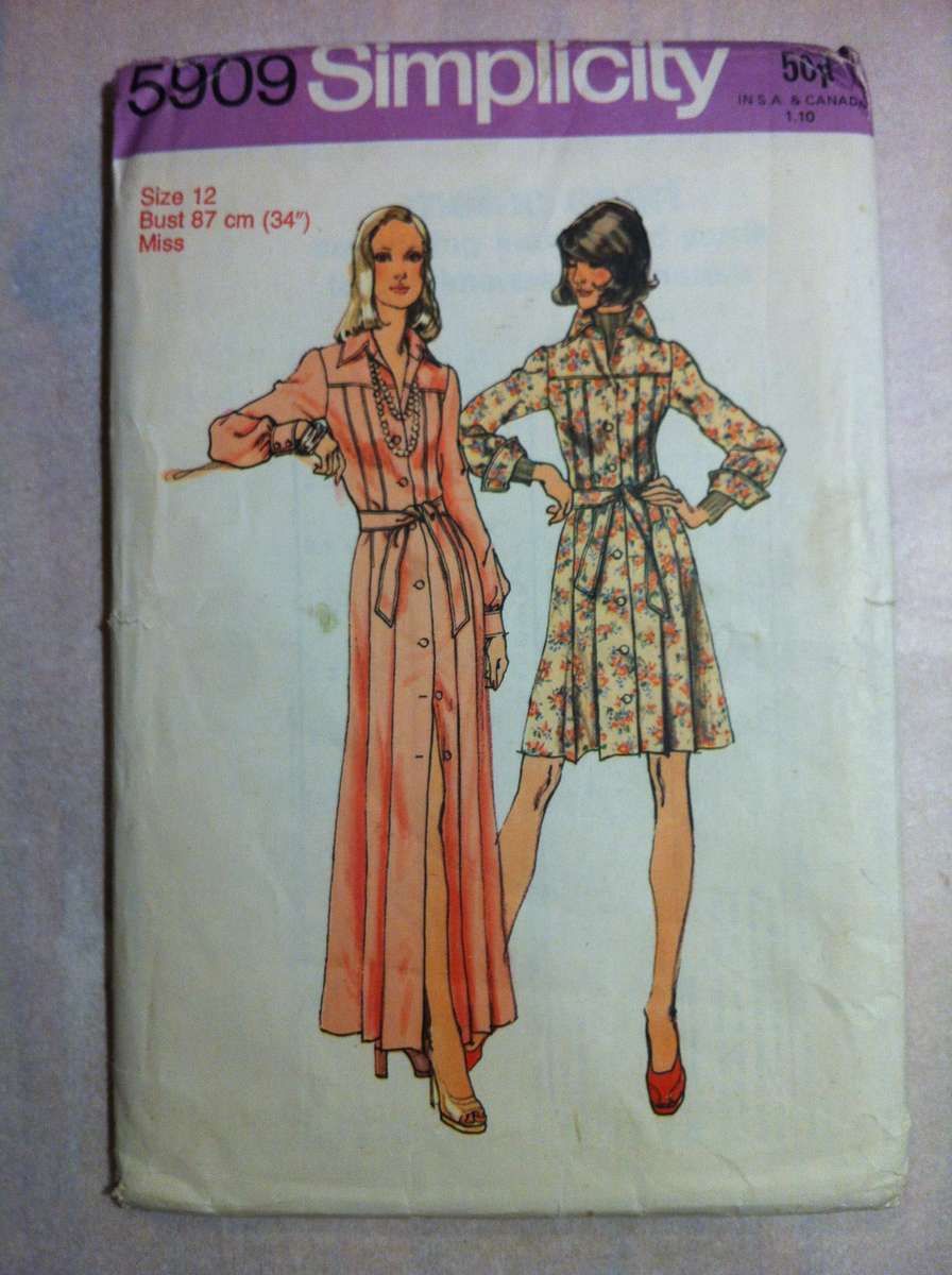 Simplicity 5909 Dress. Size 12. Complete Uncut F/F