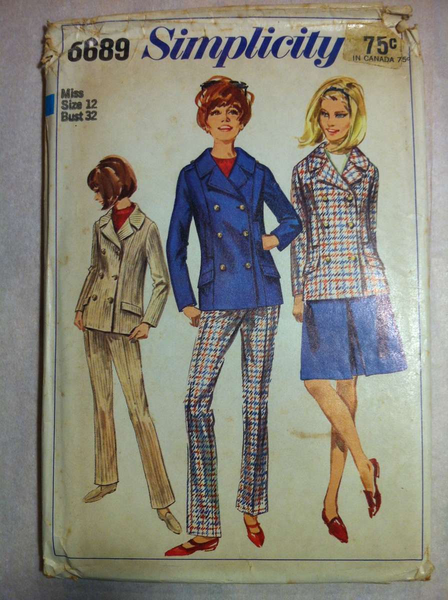 Simplicity 6689 Jacket, Skirt & Slacks. Size 12. Complete Uncut F/F