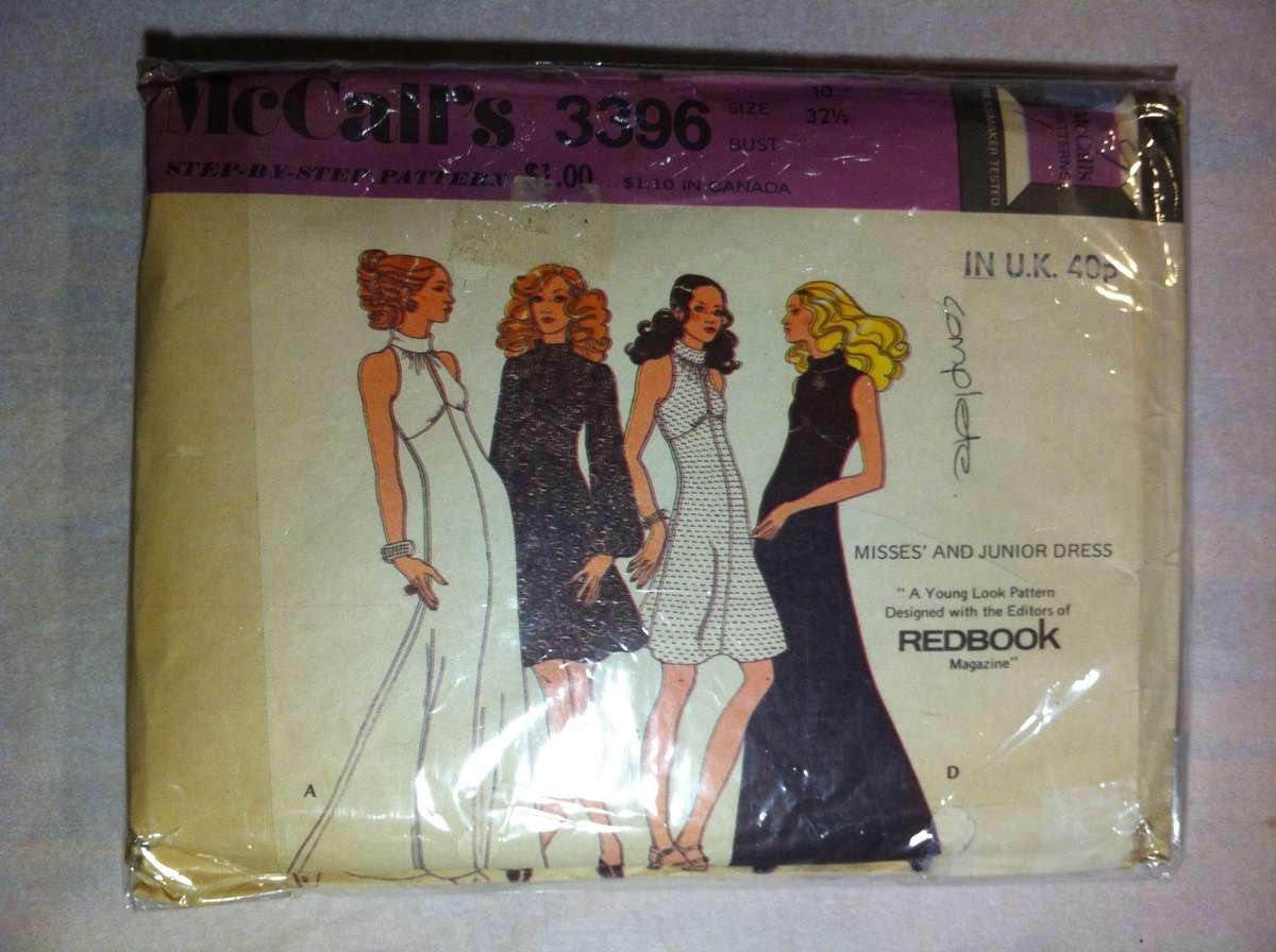 McCalls 3396 Young Look Dress. Size 10. Complete