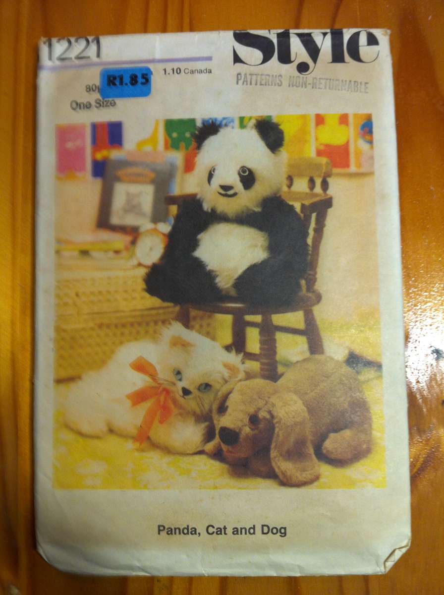 Style 1221 Cat and Dog Pattern Only. No Panda Pattern