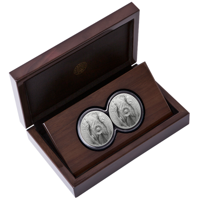 2 oz Silver Coin Set - Big Five III - Elephant - Double Capsule - 2024