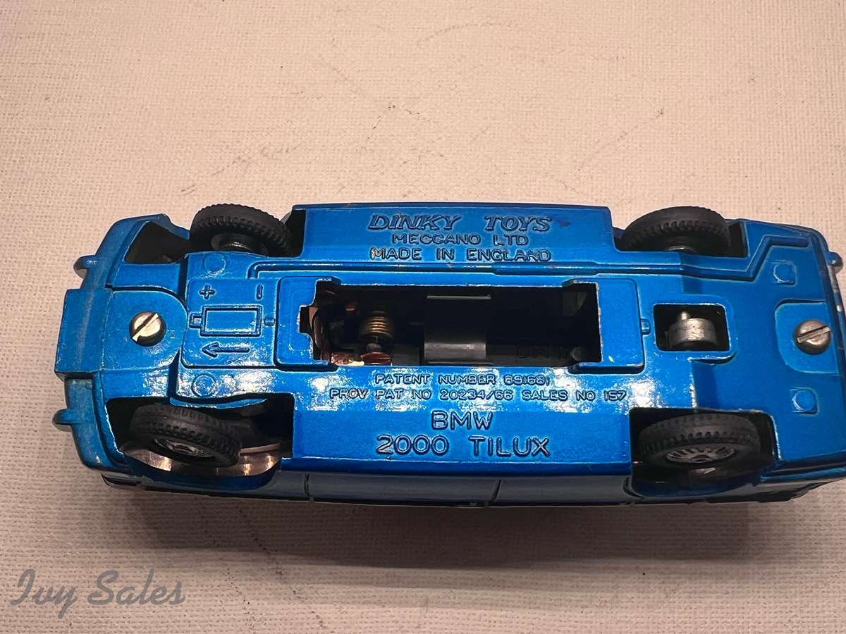 Dinky Toys #157 BMW 2000 TILUX - Blue/White - Original Box & Inner