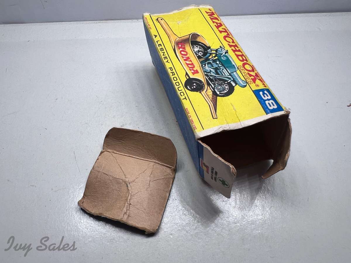 MATCHBOX #38 HONDA MOTORCYCLE/TRAILER-EXCELLENT PLUS IN VG BOX-VINTAGE ORIGINAL | #372796728