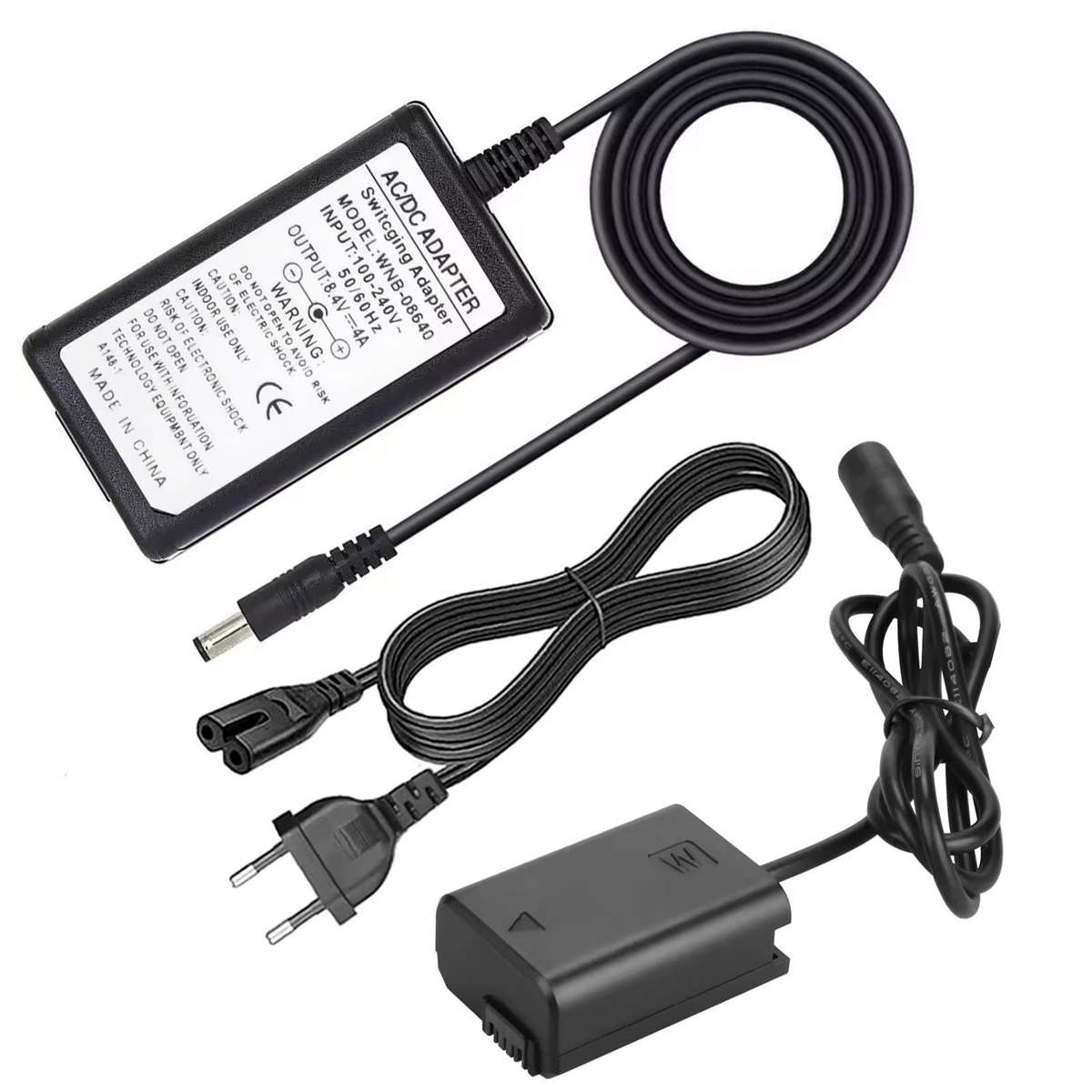 ACK-FW50 AC Adapter for SONY cameras with NP-FW50 battery