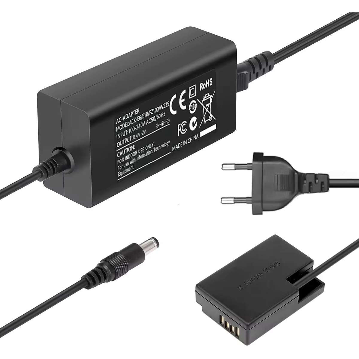 ACK-E18 AC Adapter for Canon cameras with LC-E17 battery