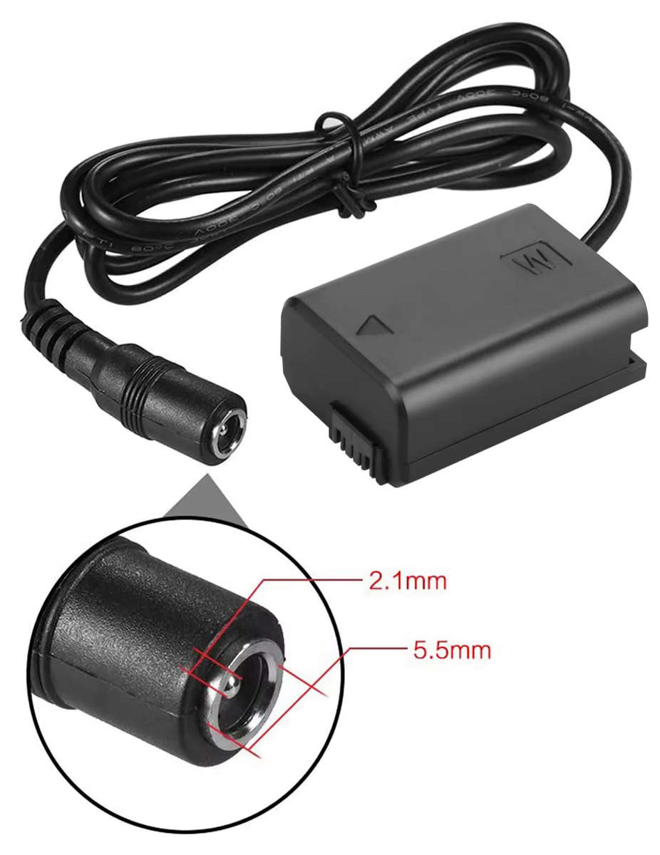 ACK-FW50 AC Adapter for SONY cameras with NP-FW50 battery