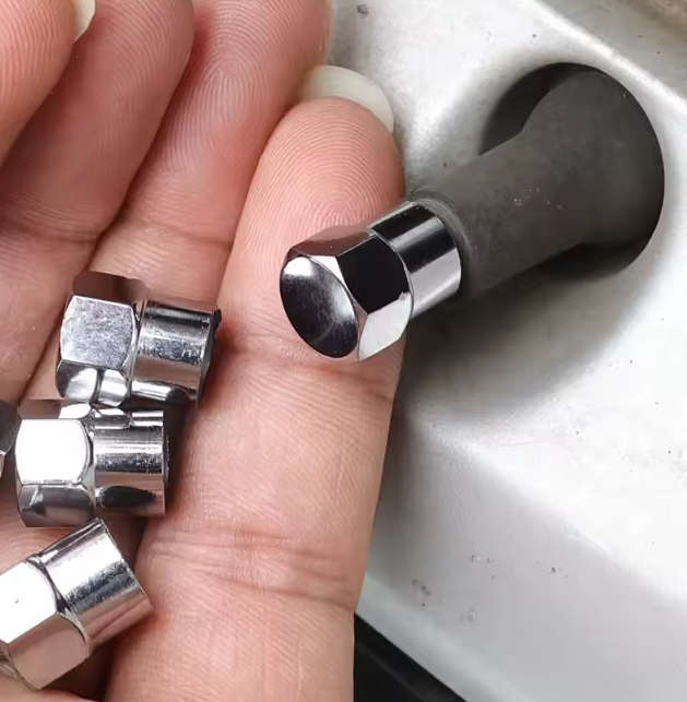 Metal Valve Caps - Silver (Set of 4)