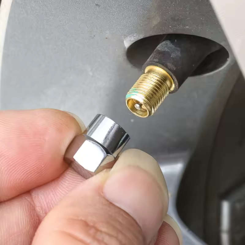 Metal Valve Caps - Silver (Set of 4)