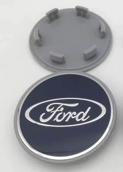 4pcs 63mm / 60mm Car Wheel Centre Caps Rim Hubcaps for Ford (BLUE)