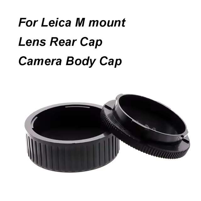 Generic Lens Rear Cap and Camera Body Cap or Cap Set for Leica M mount Cameras