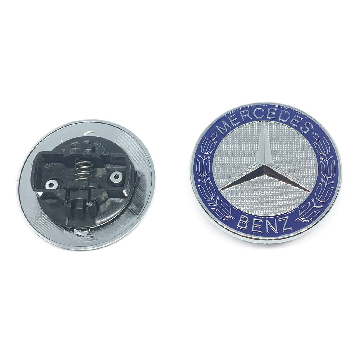 MB Bonnet Emblem Blue/Chrome